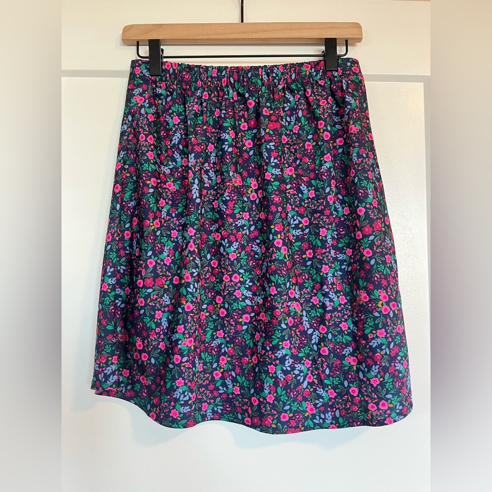 J.Crew Mini Bias-Cut Floral Slip Skirt Satin A-Line 90s French Girl - Picture 3 of 8
